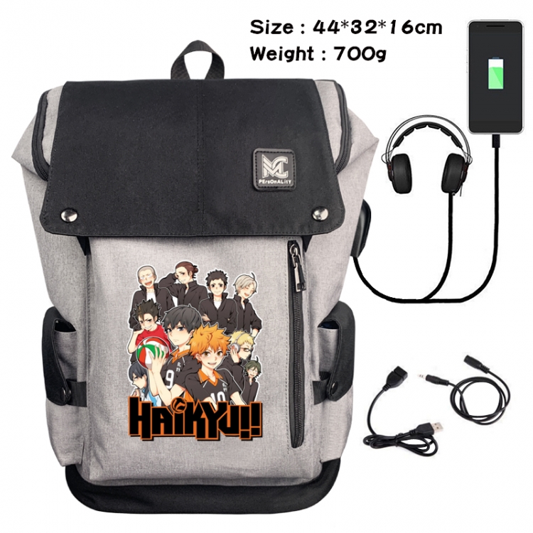Haikyuu!! Data cable animation game backpack school bag 2A