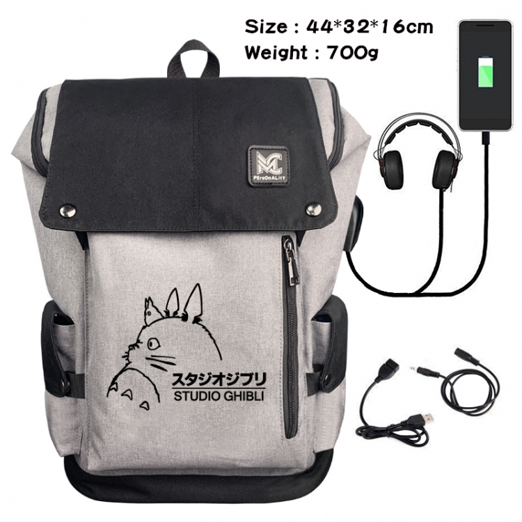 TOTORO Data cable animation game backpack school bag 2A