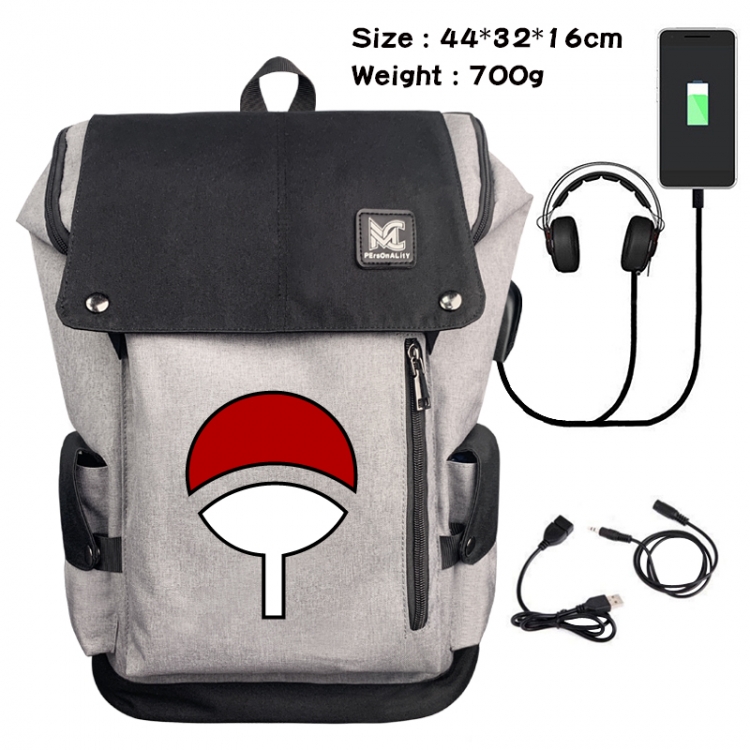 Naruto Data cable animation game backpack school bag 7A