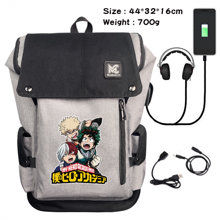 My Hero Academia Data cable animation game backpack school bag 7A