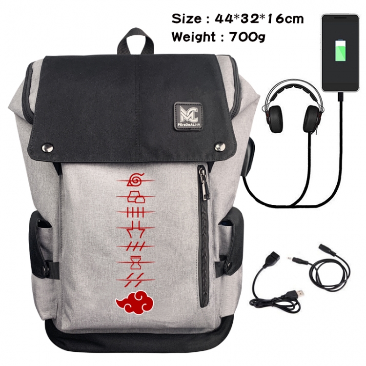 Naruto Data cable animation game backpack school bag 6A