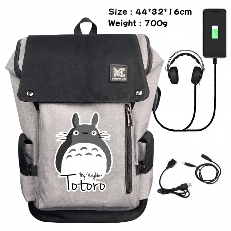 TOTORO Data cable animation game backpack school bag 1A