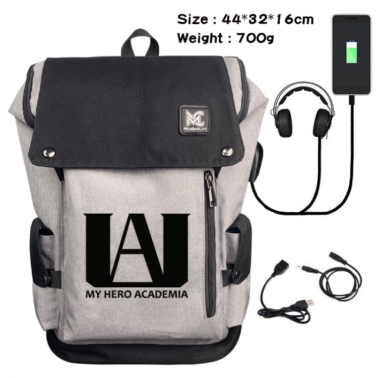 My Hero Academia Data cable animation game backpack school bag 1A