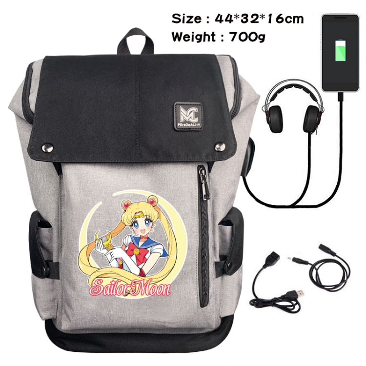 sailormoon Data cable animation game backpack school bag 2A