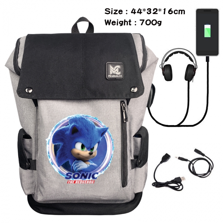 Super Sonico Data cable animation game backpack school bag 1A