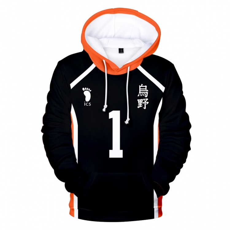 Hat Haikyuu!! Patch pocket Sweatshirt Hoodie EUR SIZE 9 sizes from XXS to XXXXL price for 2 pcs a set Number 1