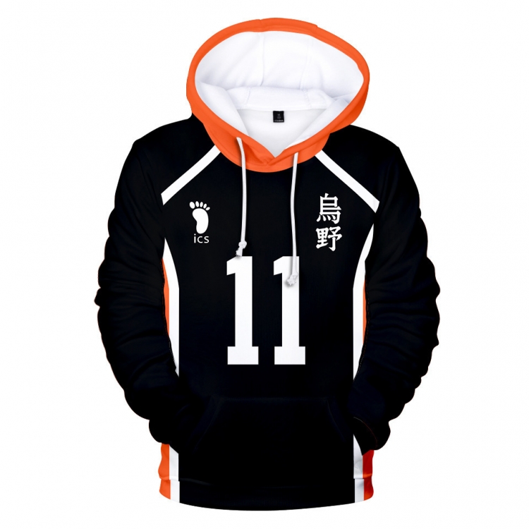 Hat Haikyuu!! Patch pocket Sweatshirt Hoodie EUR SIZE 9 sizes from XXS to XXXXL price for 2 pcs a set Number 11