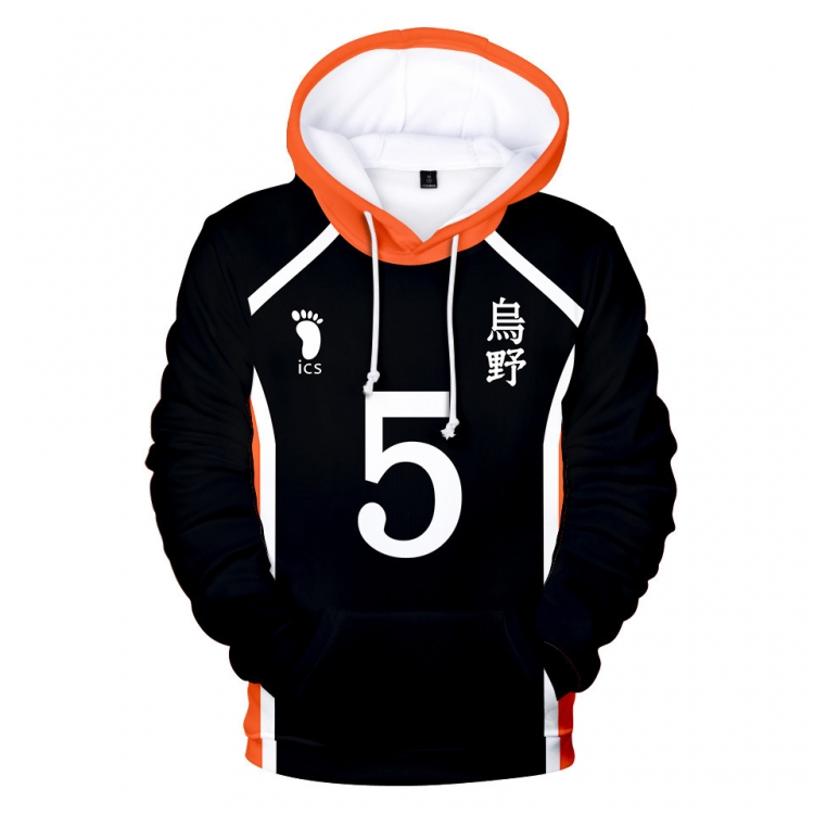 Hat Haikyuu!! Patch pocket Sweatshirt Hoodie EUR SIZE 9 sizes from XXS to XXXXL price for 2 pcs Number 5