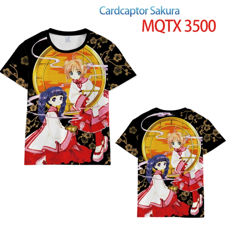 Card captor Sakura  Full color printing flower short sleeve T-shirt S-5XL, 8 sizes  MQTX 3500