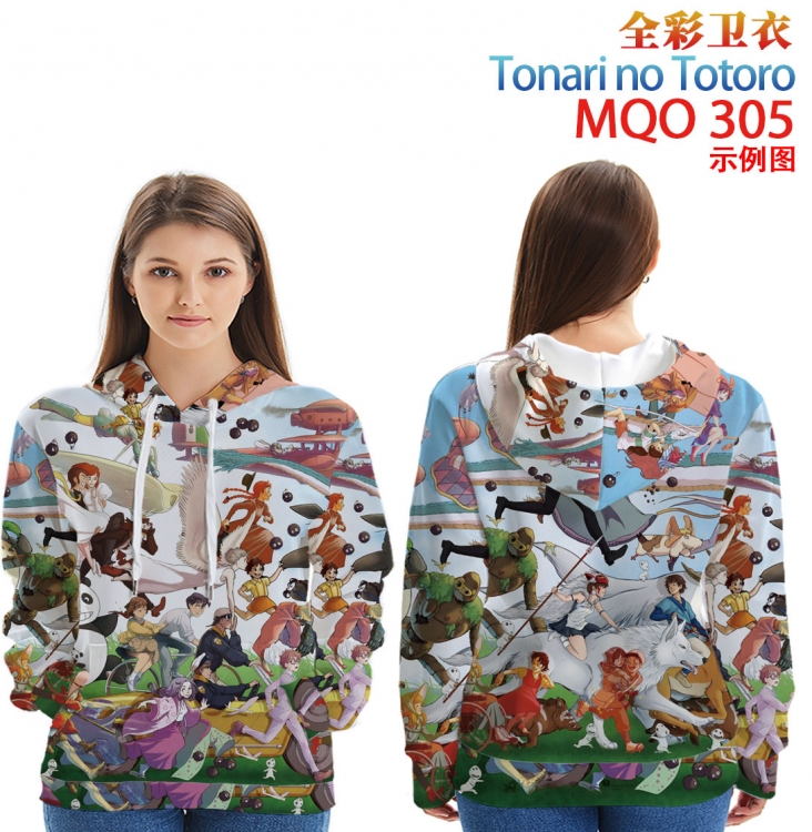 TOTORO Full Color Patch pocket Sweatshirt Hoodie  9 sizes from XXS to 4XL MQO305