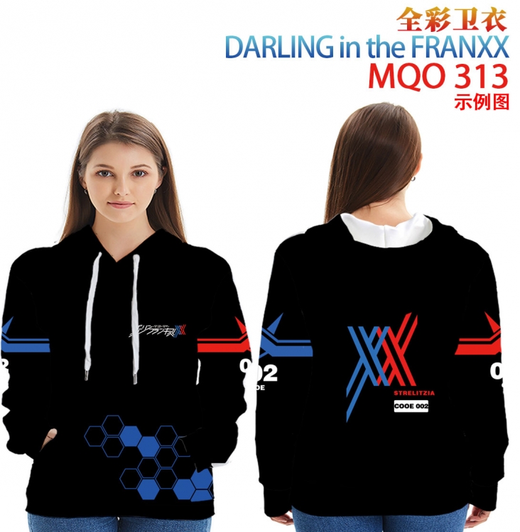 Darling In The Franxx team  Full Color Patch pocket Sweatshirt Hoodie  9 sizes from XXS to XXXXL MQO313