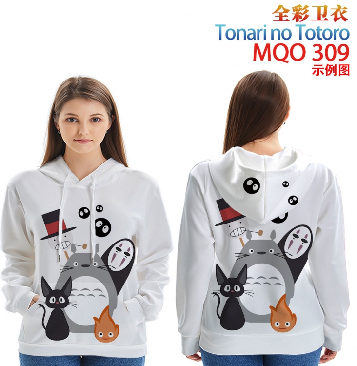 TOTORO Full Color Patch pocket Sweatshirt Hoodie  9 sizes from XXS to 4XL MQO309