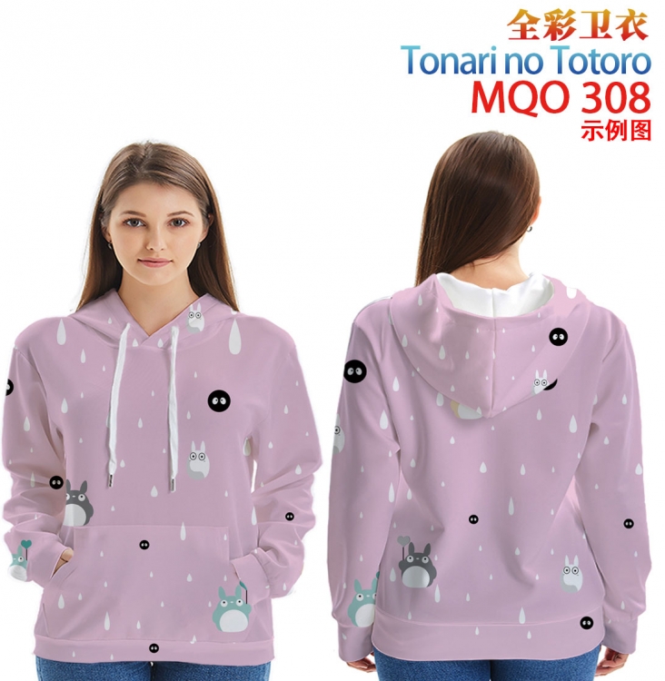 TOTORO Full Color Patch pocket Sweatshirt Hoodie  9 sizes from XXS to 4XL MQO308