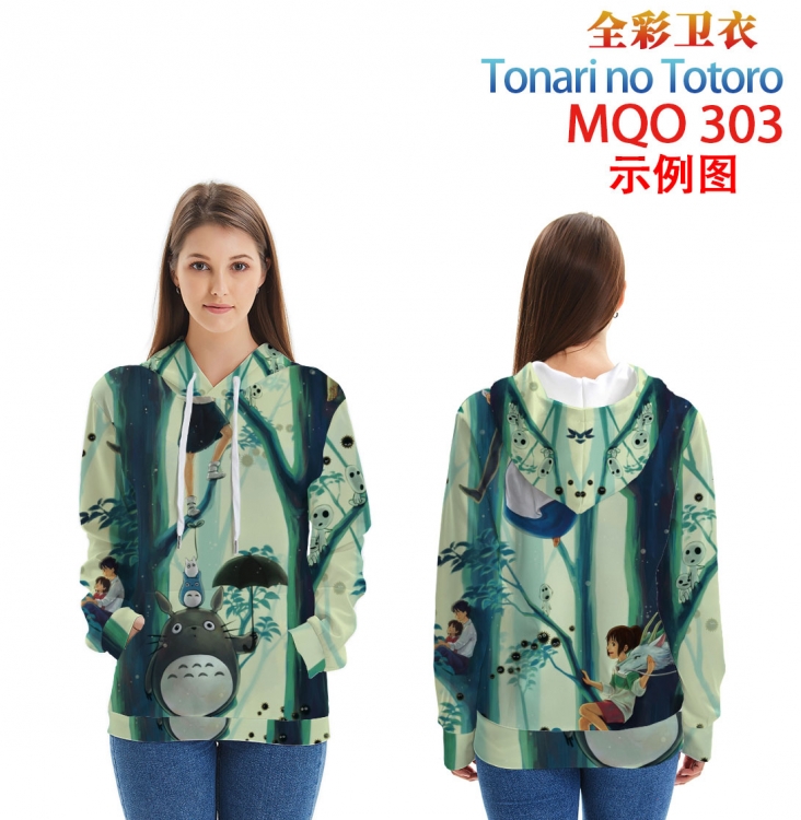 TOTORO Full Color Patch pocket Sweatshirt Hoodie  9 sizes from XXS to 4XL MQO303