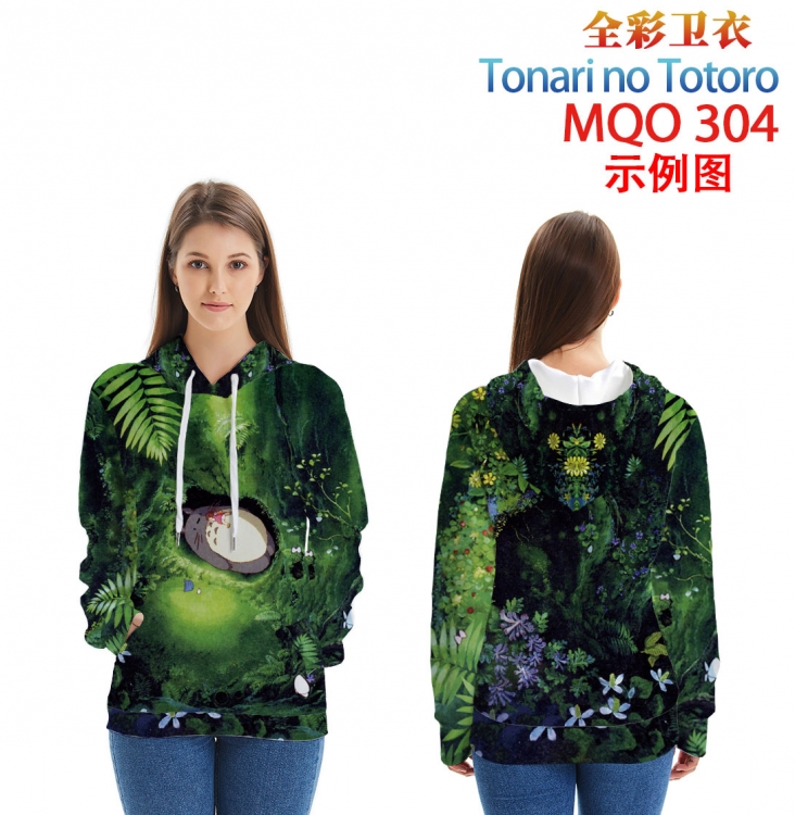 TOTORO Full Color Patch pocket Sweatshirt Hoodie  9 sizes from XXS to 4XL MQO304