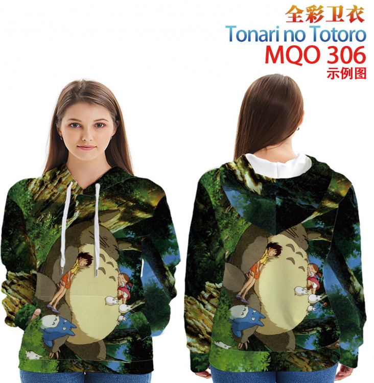 TOTORO Full Color Patch pocket Sweatshirt Hoodie  9 sizes from XXS to 4XL MQO306