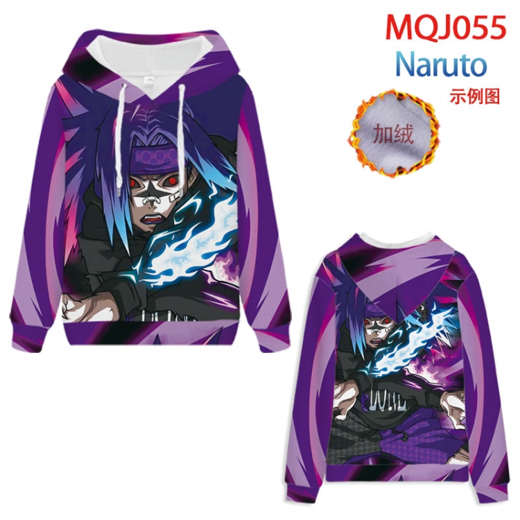 Naruto Anime hooded plus fleece sweater 9 sizes from XXS to 4XL MQJ055