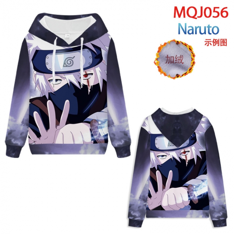 Naruto Anime hooded plus fleece sweater 9 sizes from XXS to 4XL MQJ056