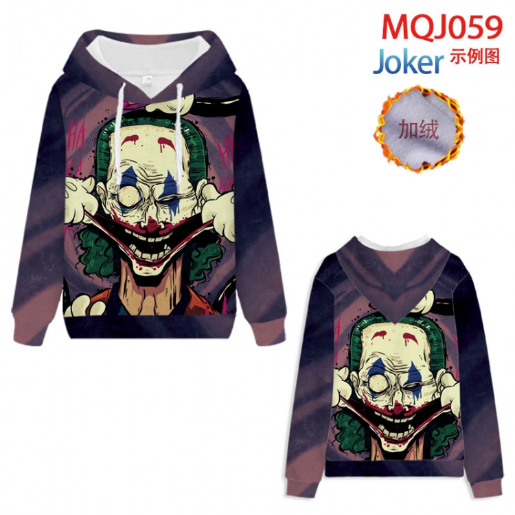 Joker hooded plus fleece sweater 9 sizes from XXS to 4XL