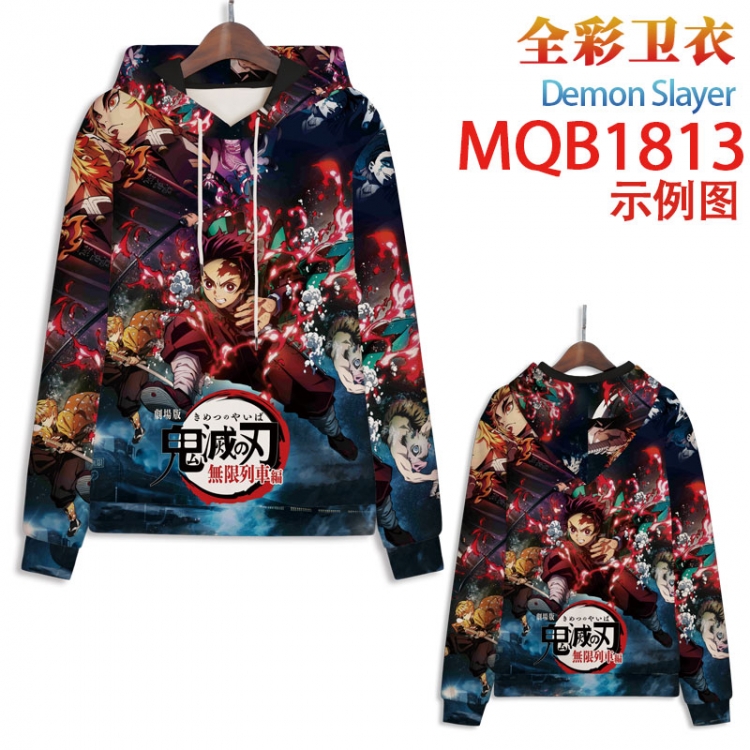 Demon Slayer Kimets Full color patch pocket long-sleeved jacket with hoodie 9 sizes from XXS to 4XL  MQB1813