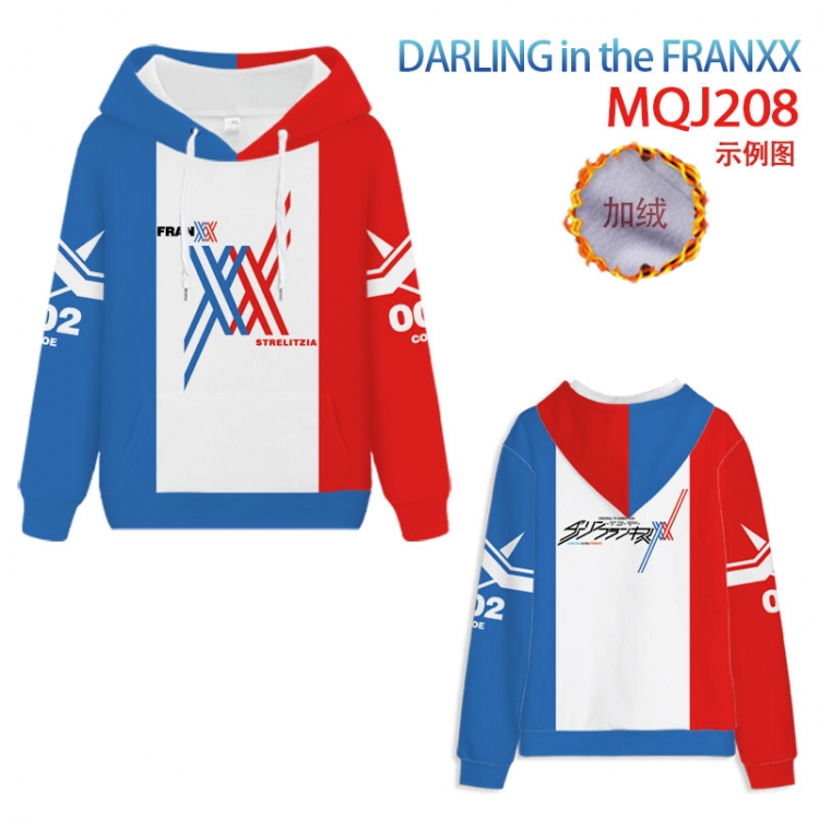 DARLING in the FRANXX hooded plus fleece sweater 9 sizes from XXS to 4XL  MQJ208