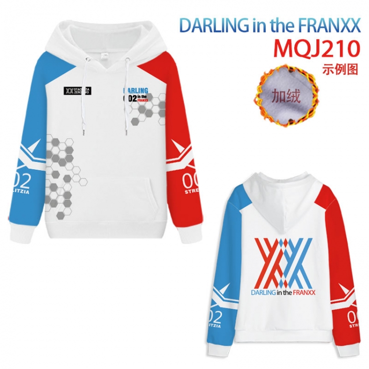DARLING in the FRANXX hooded plus fleece sweater 9 sizes from XXS to 4XL  MQJ210