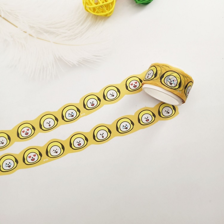 BTS yellow Sticker tape stationery 4M price for 5 pcs