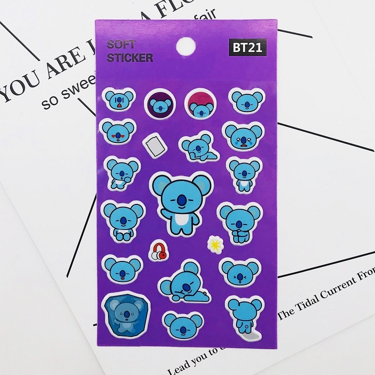 BTS Bubble stereo cartoon emoticons price for 5 pcs