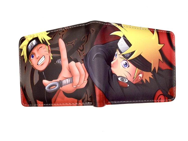 Naruto two fold  Short wallet 11X9.5CM 60G Style  1