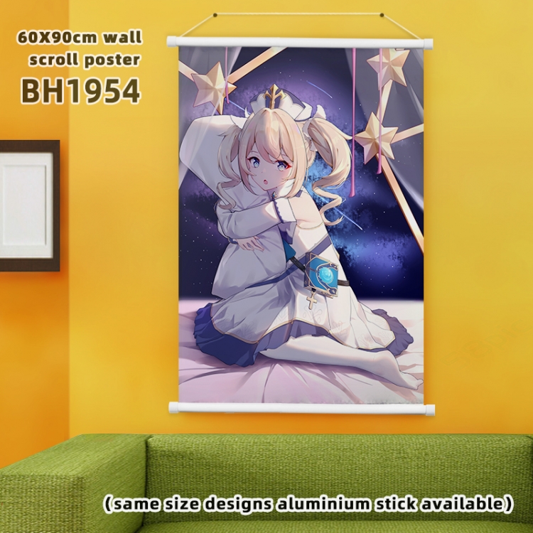 Genshin Impact Game White Plastic rod Cloth painting Wall Scroll 60X90CM BH1954