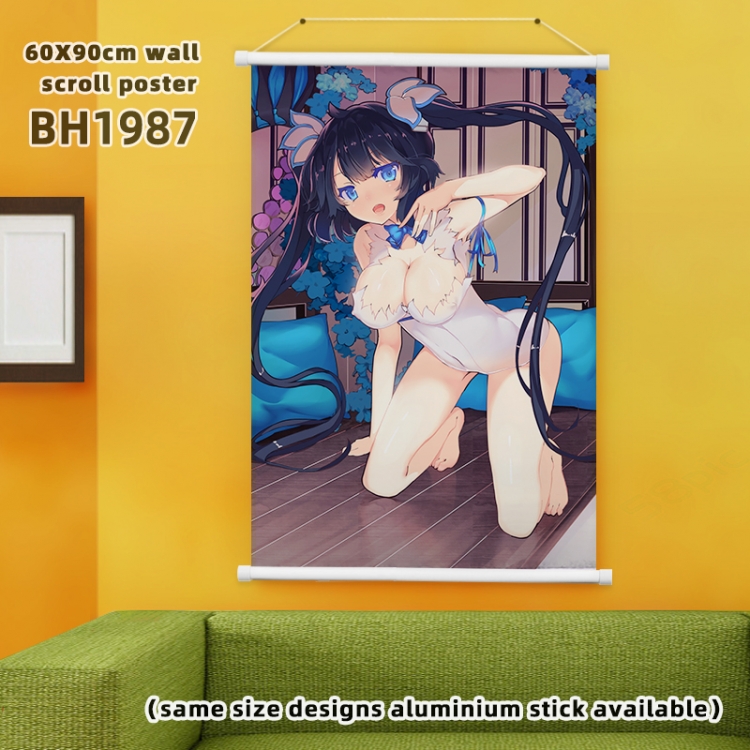 Is it wrong to try to Pick Up Girls in a Dungeon Anime White Plastic rod Cloth painting Wall Scroll 60X90CM BH1987