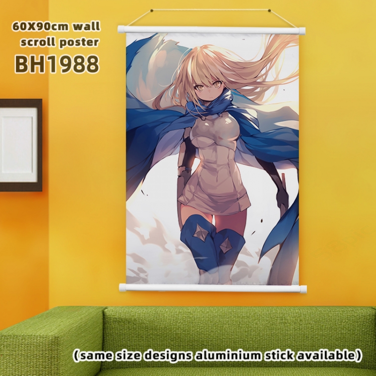 Is it wrong to try to Pick Up Girls in a Dungeon Anime White Plastic rod Cloth painting Wall Scroll 60X90CM BH1988