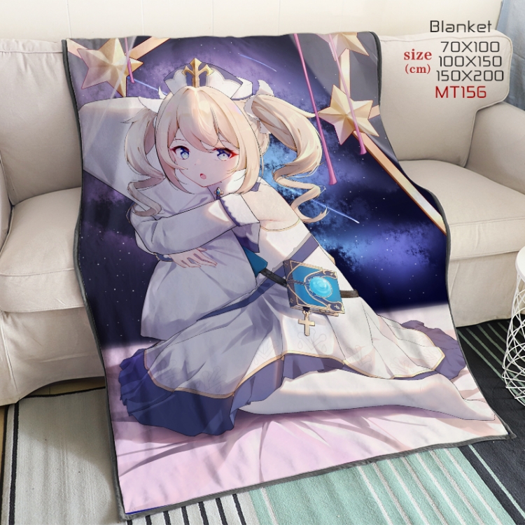 Genshin Impact Anime double-sided printing super large lambskin blanket can be customized by single style 150X200CM MT15