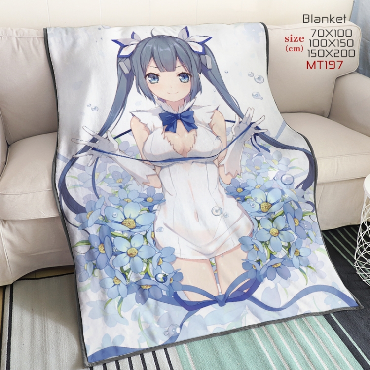 Is it wrong to try to Pick Up Girls in a Dungeon Anime double-sided printing super large lambskin blanket can be customi