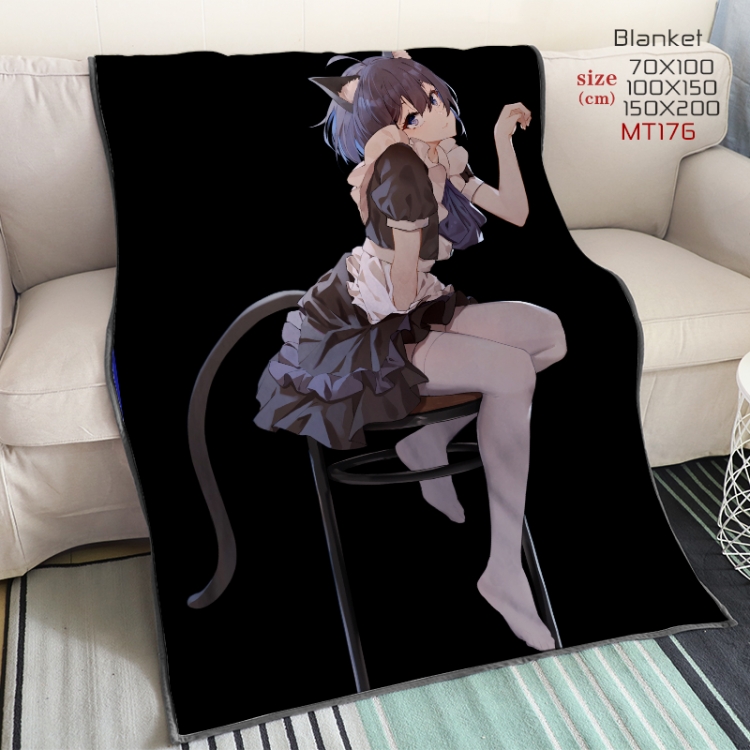 The End of School Anime double-sided printing super large lambskin blanket can be customized by single style 150X200CM M