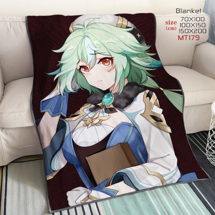 Genshin Impact Anime double-sided printing super large lambskin blanket can be customized by single style 150X200CM MT17