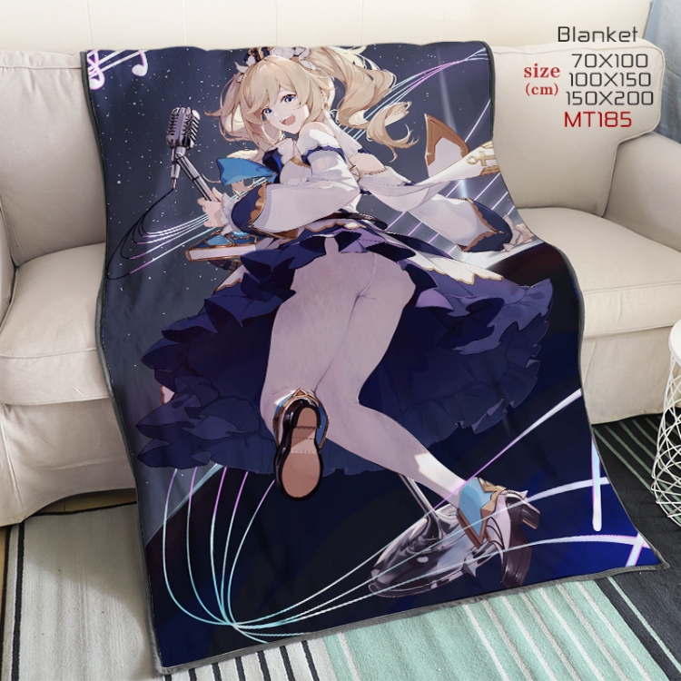 Genshin Impact Anime double-sided printing super large lambskin blanket can be customized by single style 150X200CM MT18