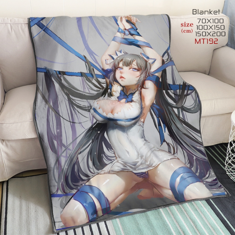 Is it wrong to try to Pick Up Girls in a Dungeon Anime double-sided printing super large lambskin blanket can be customi