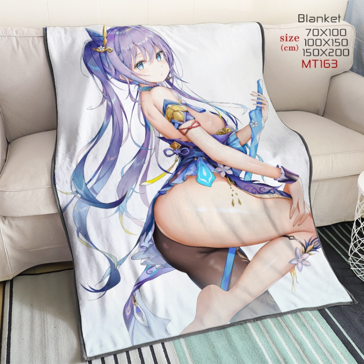 Genshin Impact Anime double-sided printing super large lambskin blanket can be customized by single style 150X200CM MT16