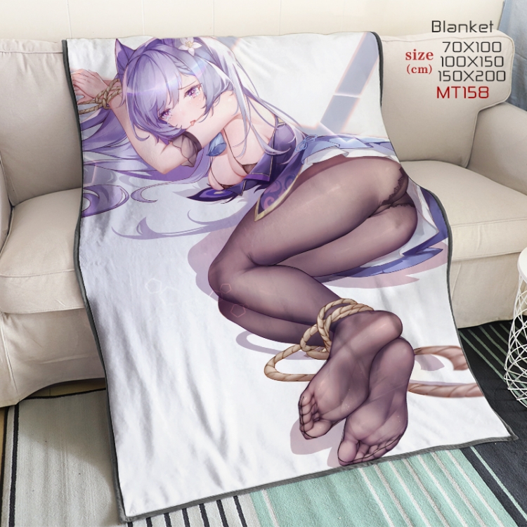 Genshin Impact Anime double-sided printing super large lambskin blanket can be customized by single style 150X200CM MT15