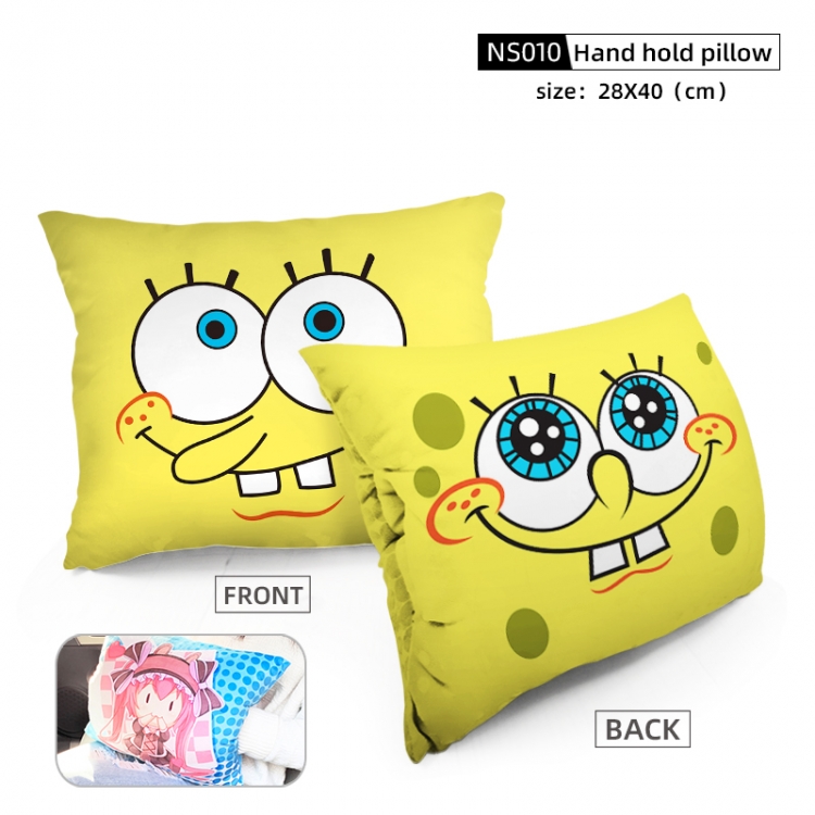 SpongeBob Game Fine plush Hand Warm Cushion can be customi 28X40CM NS010