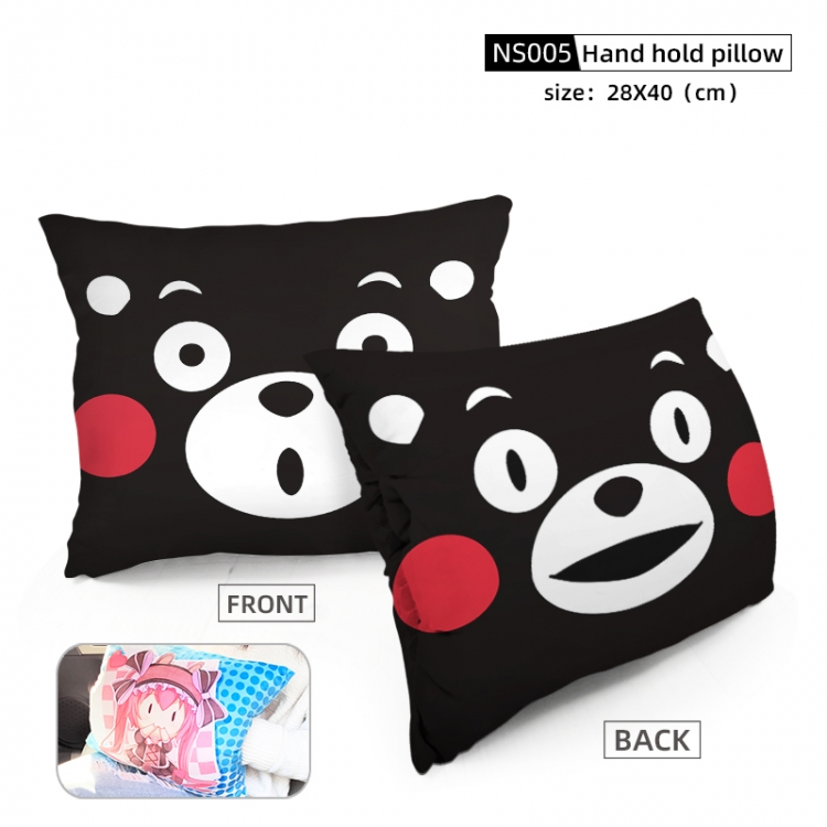 Kumamon Game Fine plush Hand Warm Cushion can be customi 28X40CM NS005
