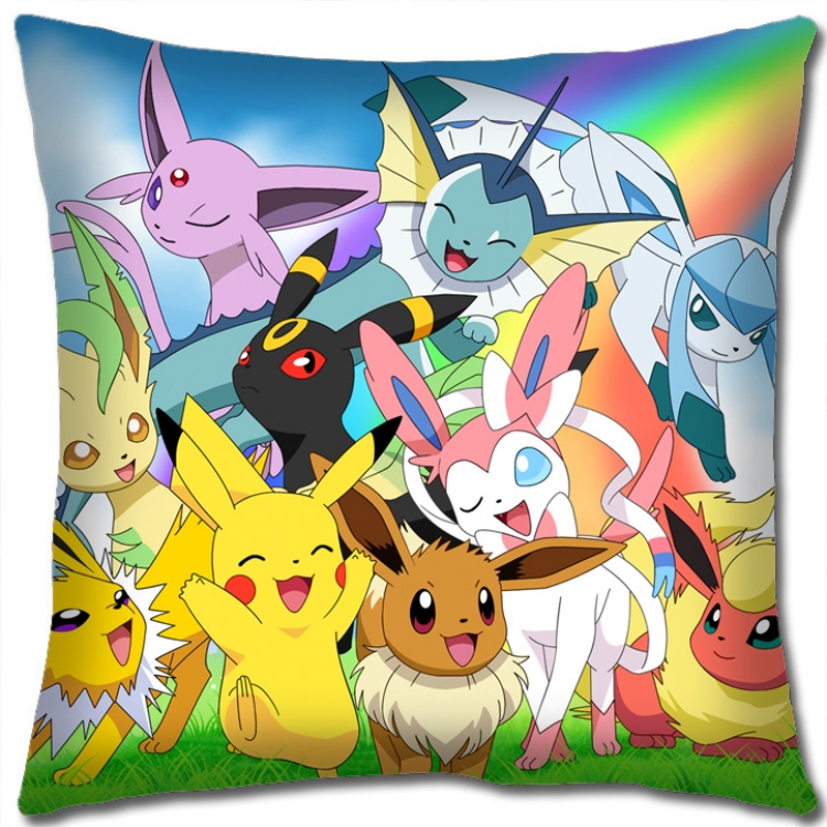 Pokemon Anime square full-color pillow cushion 45X45CM NO FILLING B1233