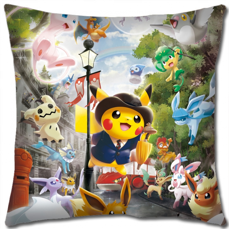 Pokemon Anime square full-color pillow cushion 45X45CM NO FILLING B1255
