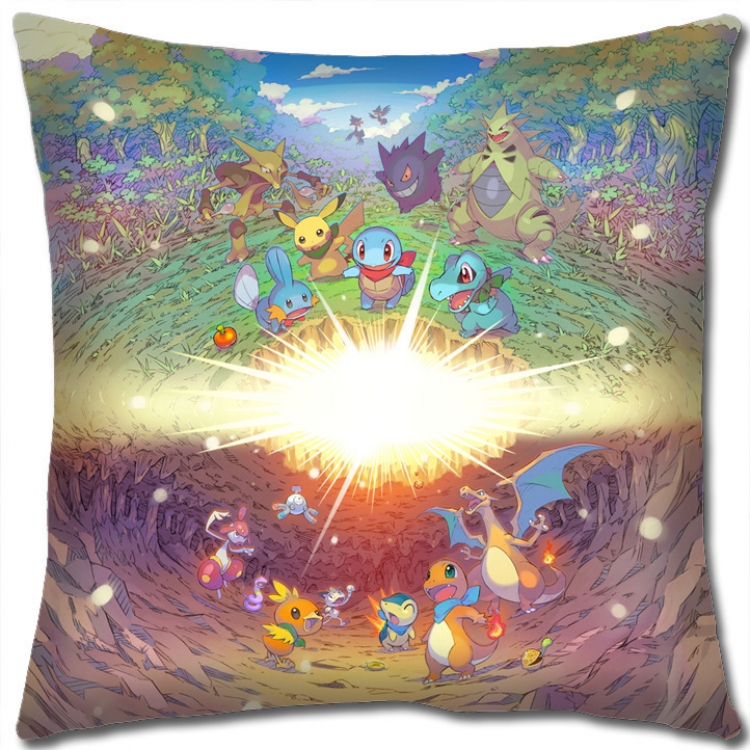 Pokemon Anime square full-color pillow cushion 45X45CM NO FILLING B1265