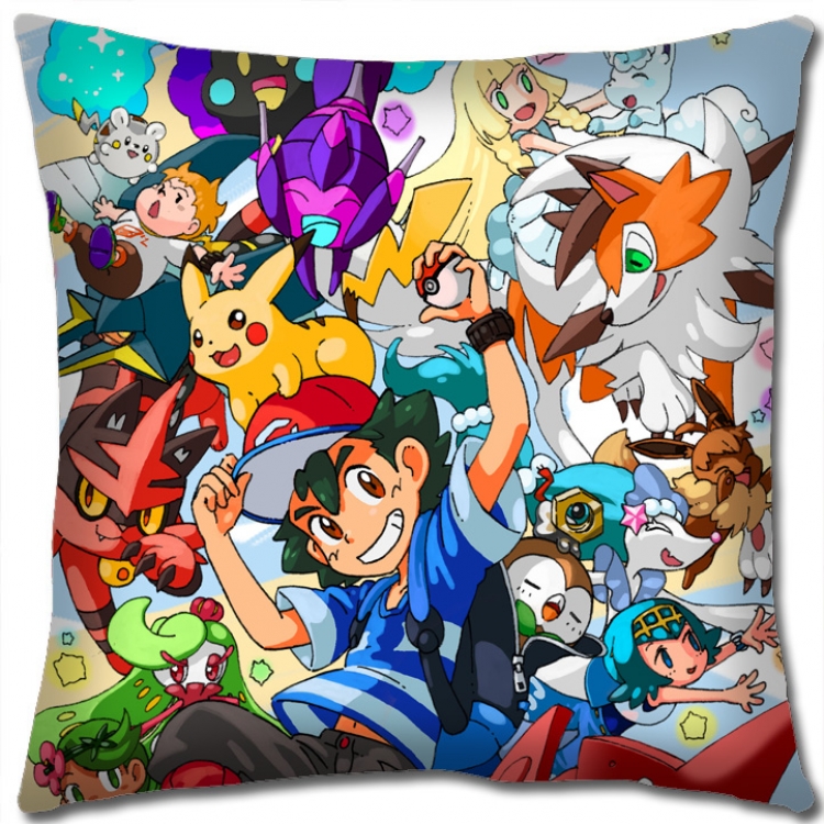 Pokemon Anime square full-color pillow cushion 45X45CM NO FILLING B1261