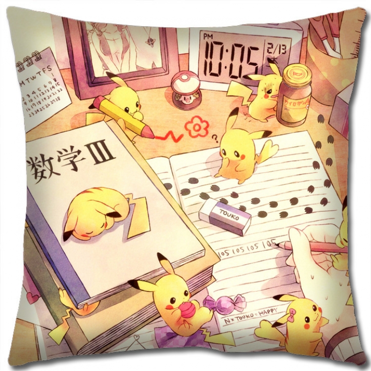 Pokemon Anime square full-color pillow cushion 45X45CM NO FILLING B1239