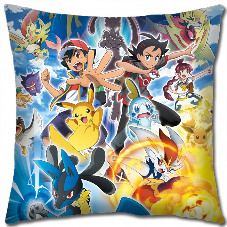 Pokemon Anime square full-color pillow cushion 45X45CM NO FILLING B1254
