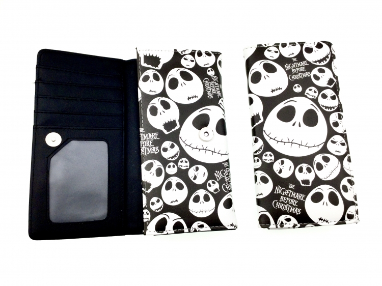 The Nightmare Before Christmas Full color snap-on leather long wallet Purse Style 2
