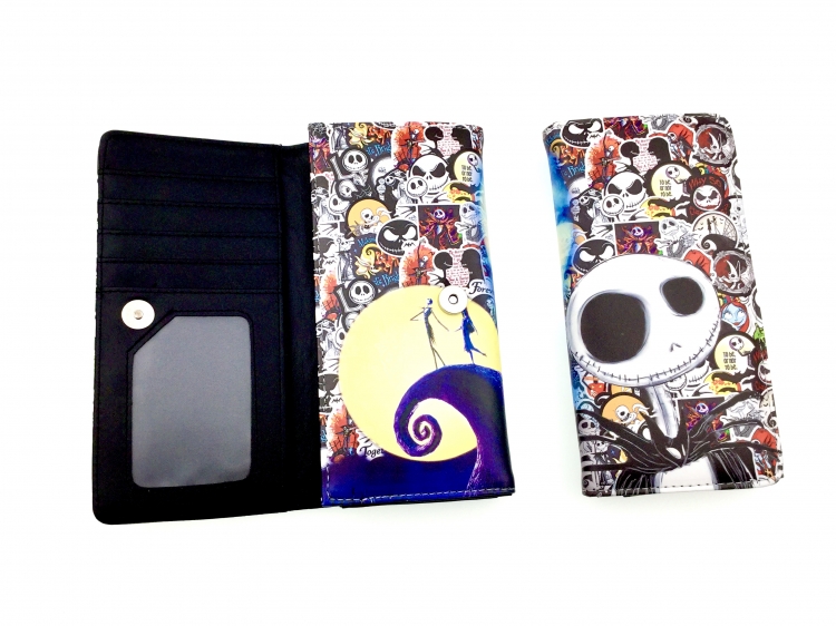 The Nightmare Before Christmas Full color snap-on leather long wallet Purse Style 3